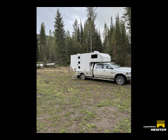 Custom overland flatbed truck camper